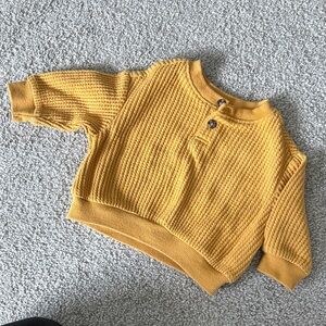 Old Navy Baby Yellow Waffle Knit Sweater